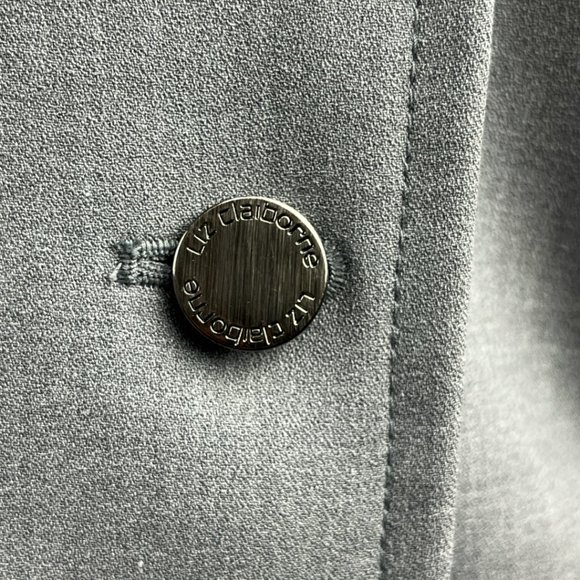 Liz Claiborne Double Breasted Military Style Jacket in light Grey size small - Picture 3 of 15